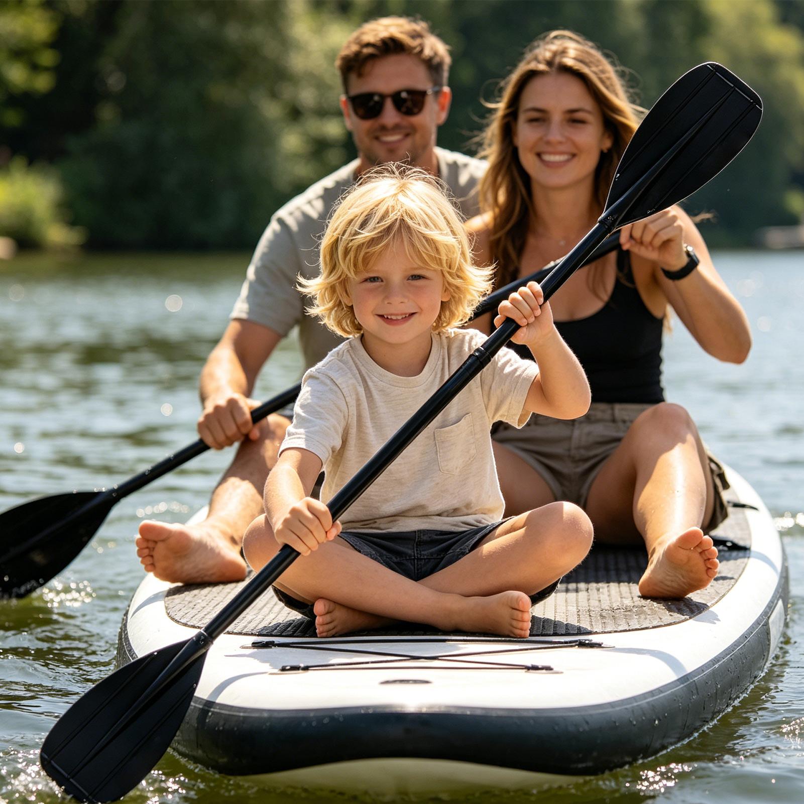 Fishing Kayak Paddle - ไม้พายคาร์บอนไฟเบอร์ 2 ท่อน น้ำหนักเบา แบบสองหัว สำหรับพายเรือคายัค